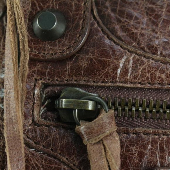 Balenciaga Brown Leather The Sunday Tote 61bl55s - Picture 10 of 12